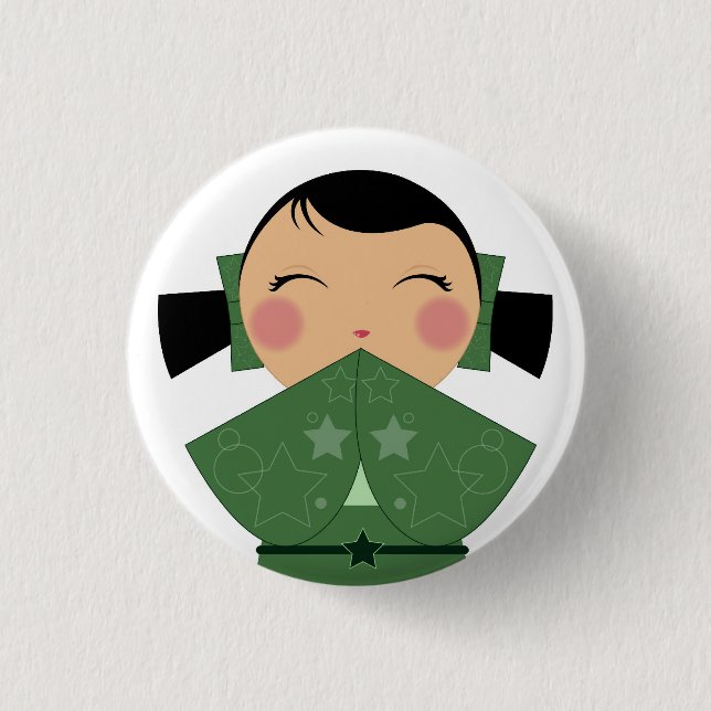 Kokeshi Star Close Up Pin 02 (Front)