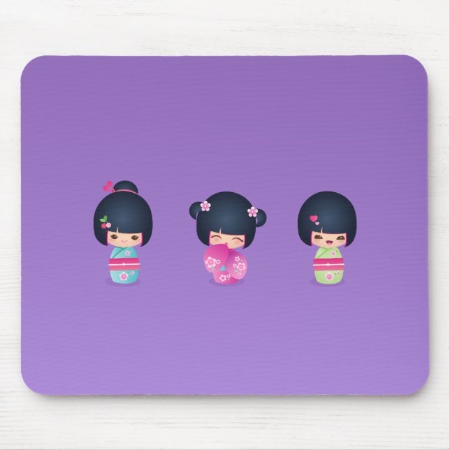 kokeshi Three Mousepad (Front)