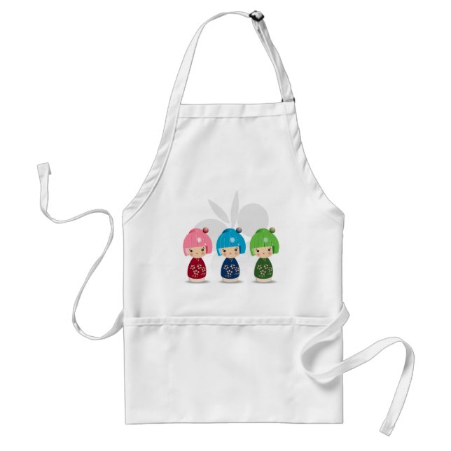 Kokeshi Triplets Apron (Front)