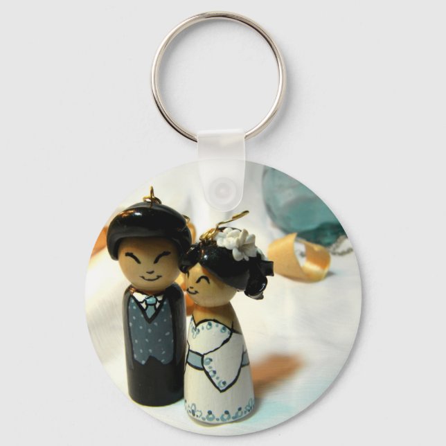 Kokeshi Wedding I Key Ring (Front)