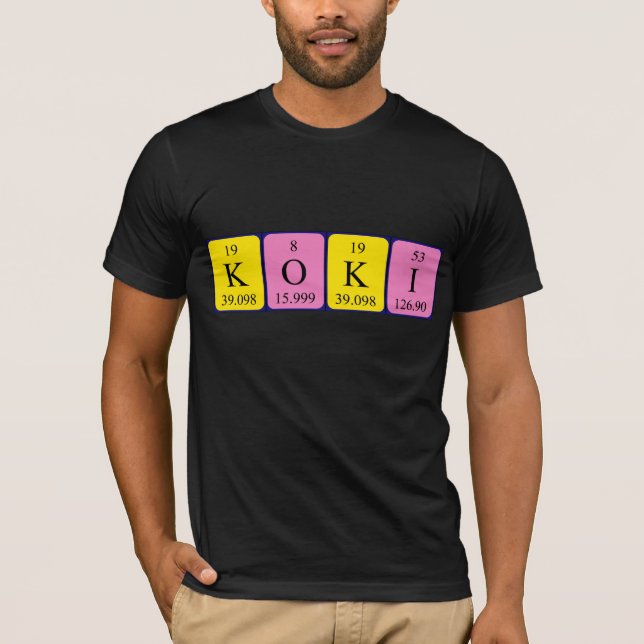 Koki periodic table name shirt (Front)
