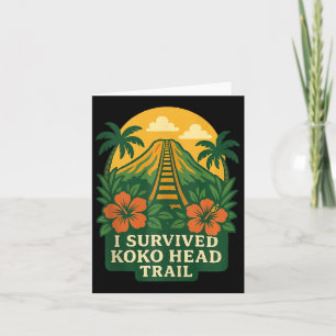 Koko Head Trail Hawaii Oahu Hawaiian Hike Hiking A Card