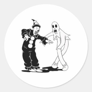 Koko The Clown And Ghost Dancing Classic Round Sticker