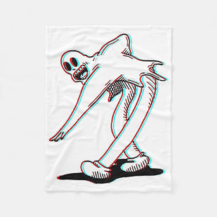 Koko The Clown Ghost Glitch Dancing Fleece Blanket