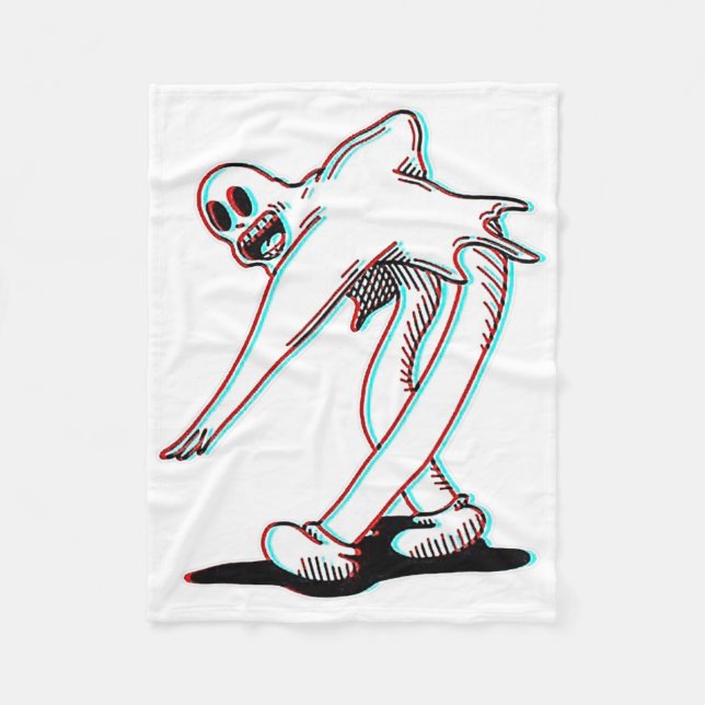 Koko The Clown Ghost Glitch Dancing  Fleece Blanket (Front)