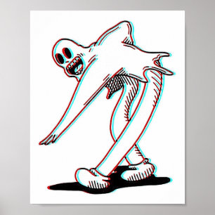 Koko The Clown Ghost Glitch Dancing  Poster