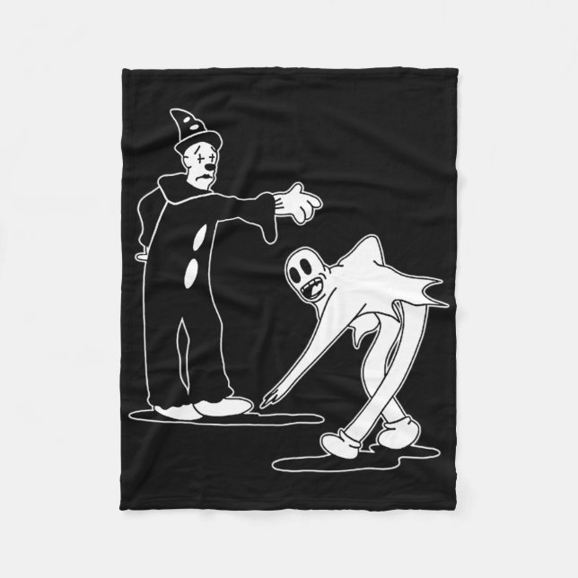 Koko The Clown Ghost Magic Dance  Fleece Blanket (Front)