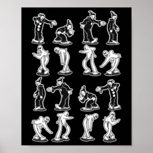 Koko The Clown Ghost Spooky Two Step Dance Poster