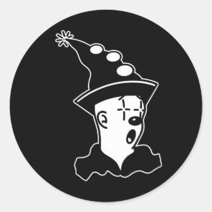 Koko The Clown Ghost Surprised Classic Round Sticker