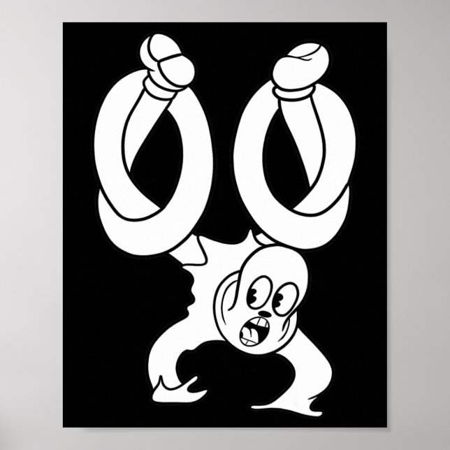 Koko The Clown Ghost Twisted Blackwork  Poster (Front)