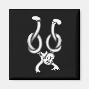 Koko The Clown Ghost Twisted Up Magnet