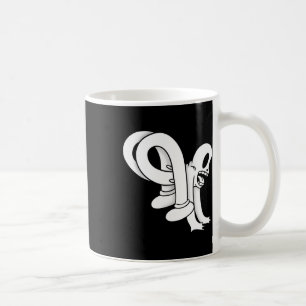 Koko The Clown Ghost Twisty Blackwork Coffee Mug