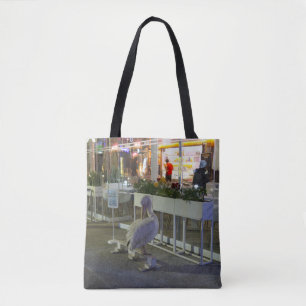Koko the pelican at Paphos Harbour, Cyprus Tote Bag