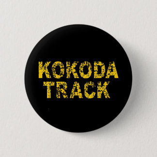 Kokoda Track, Rustic Text 6 Cm Round Badge