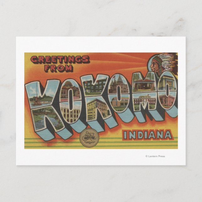 Kokomo, Indiana - Large Letter Scenes Postcard (Front)