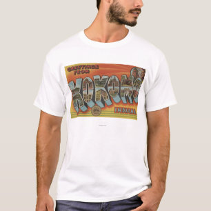 Kokomo, Indiana - Large Letter Scenes T-Shirt