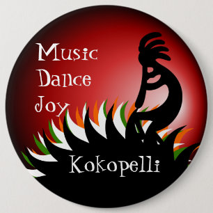 Kokopelli 6 Cm Round Badge