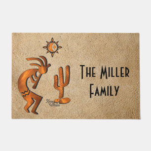 Kokopelli And Cactus Welcome Doormat