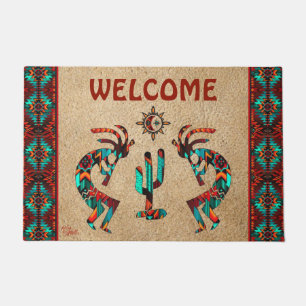 Kokopelli And Cactus Welcome Doormat