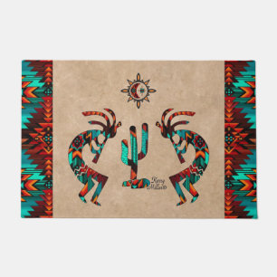 Kokopelli And Cactus Welcome Doormat