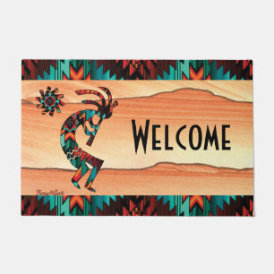 Kokopelli And Cactus Welcome Doormat