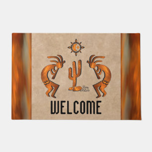 Kokopelli And Cactus Welcome Doormat
