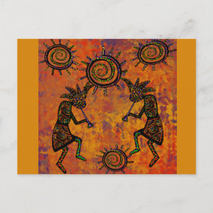 Kokopelli Art Kitchen Towel Postcard
