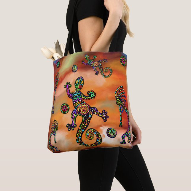 Kokopelli Art Tote Bag (Close Up)