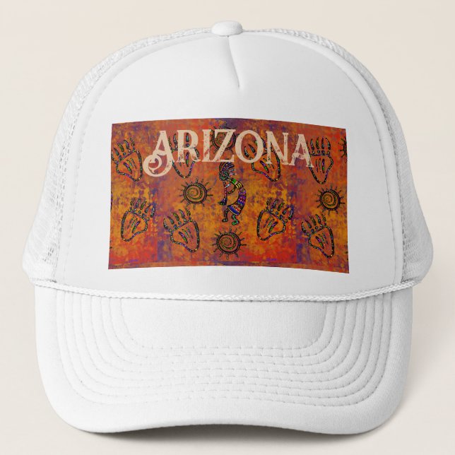 Kokopelli Art Trucker Hat (Front)