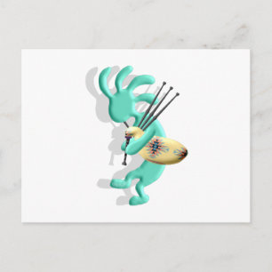 Kokopelli Bagpipes Postcard