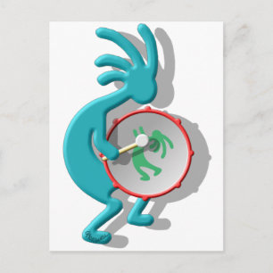 Kokopelli Bass Drum Postcard