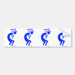 Kokopelli Blue Bumper Sticker