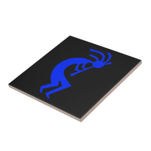 Kokopelli Blue Tile