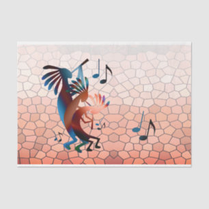 Kokopelli Blues Music 2 Sunset Decoupage Tissue Paper
