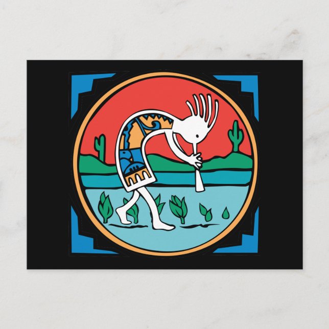 Kokopelli Colour Postcard (Front)