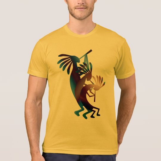 Kokopelli Dance American Apparel Gold T-Shirt