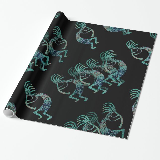 Kokopelli Dance Wrapping Paper (Unrolled)