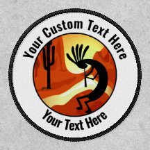 Kokopelli Desert Sunset Custom  Patch