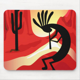 Kokopelli Desert Sunset Southwest Mousepad