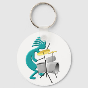 Kokopelli Drummer Key Ring
