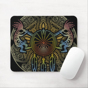 Kokopelli Duo - Man In The Maze - Dreamcatcher 1 Mouse Mat