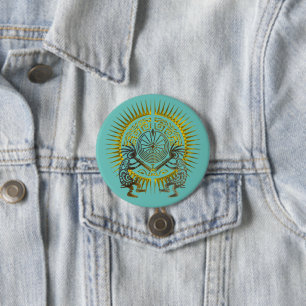 Kokopelli Duo - Man In The Maze - Sun 1 7.5 Cm Round Badge