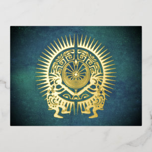 Kokopelli Duo - Man In The Maze - Sun 1 Foil Holiday Postcard