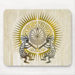 Kokopelli Duo - Man In The Maze - Sun 1 Mouse Mat
