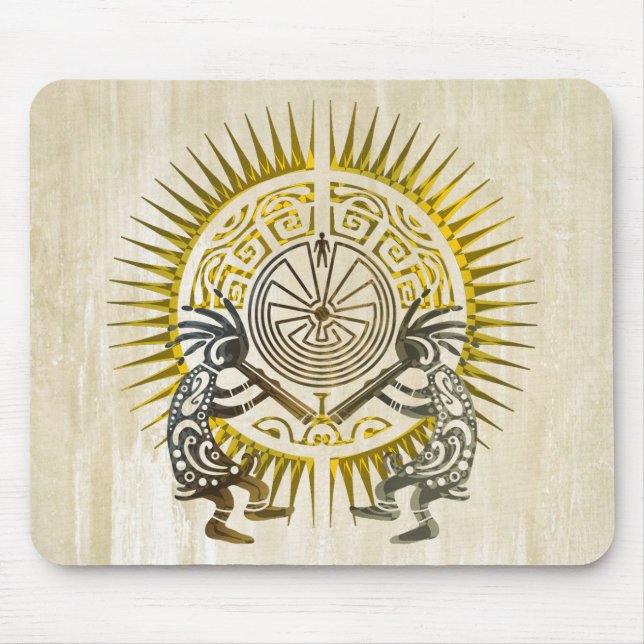 Kokopelli Duo - Man In The Maze - Sun 1 Mouse Mat (Front)