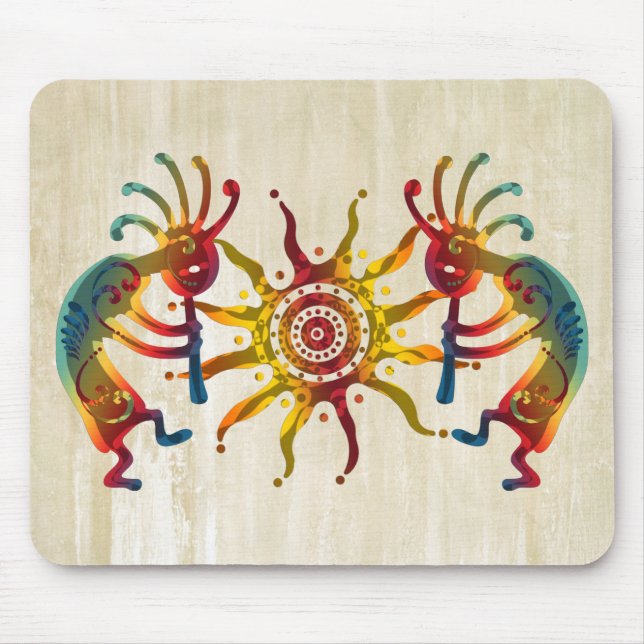 KOKOPELLI DUO SUN + your ideas Mouse Mat (Front)