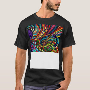 Kokopelli flute player colourful music themed art T-Shirt