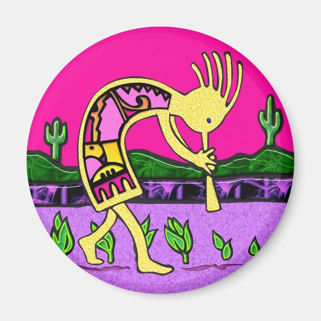 Kokopelli, Flute Player of the Desert Magnet (Front)