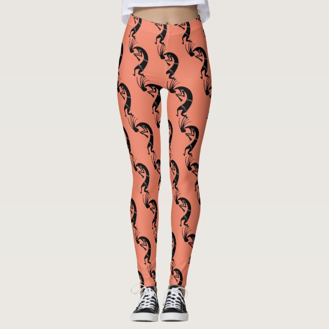 Kokopelli flute player Thunder_Cove Leggings (Front)