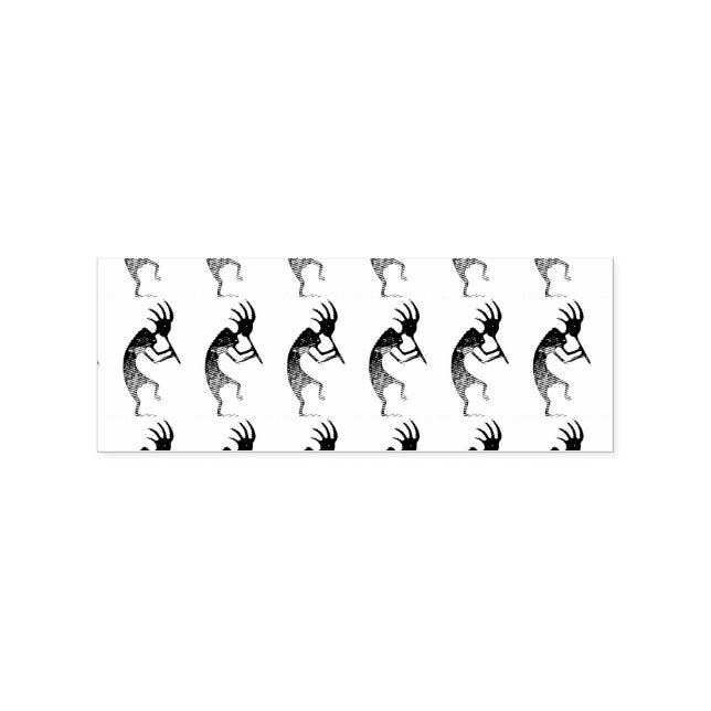 kokopelli flute players rubber stamp (Imprint)